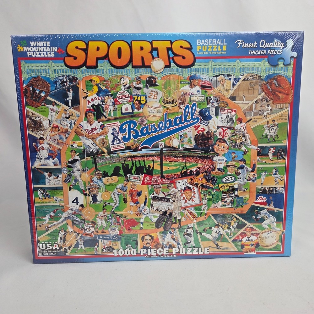 White Mountain Puzzle - Sports Baseball Puzzle 1000-Piece  24" x 30" SEALED NEW